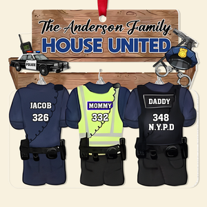 Personalized Christmas Gift For Police Family Ornament 01HUPU181024-Homacus