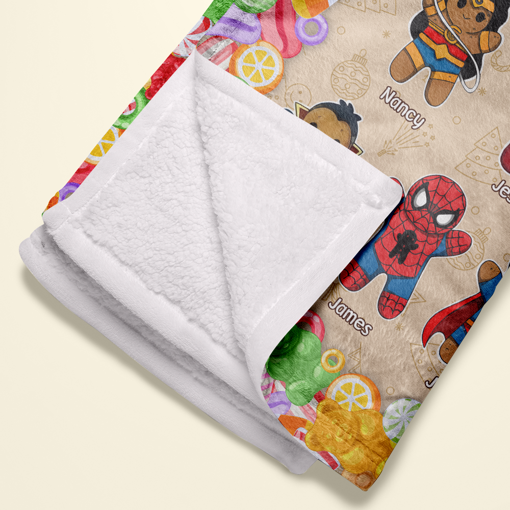 Personalized Christmas Gifts For Grandma Blanket, Super Cookie Squad 02kapu111024-Homacus