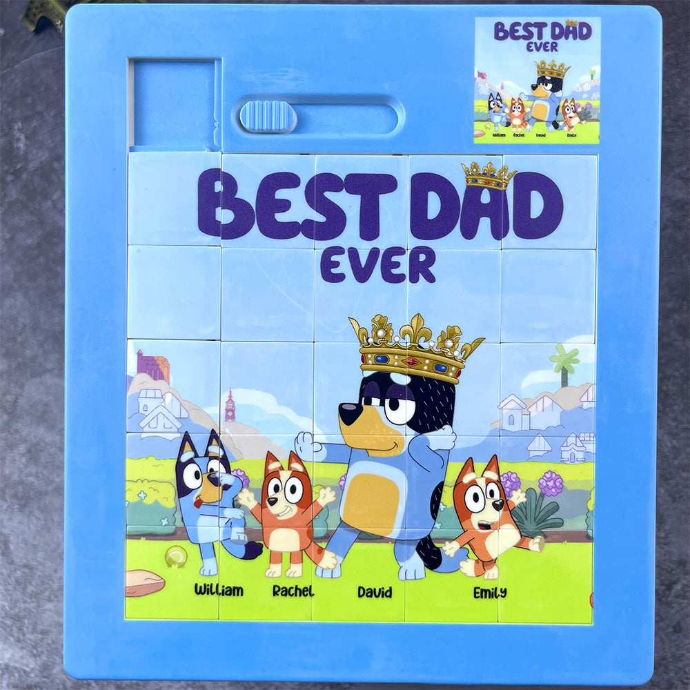Dog Dad Sliding Puzzle - Personalized Gifts For Dad 04natn160425-Homacus