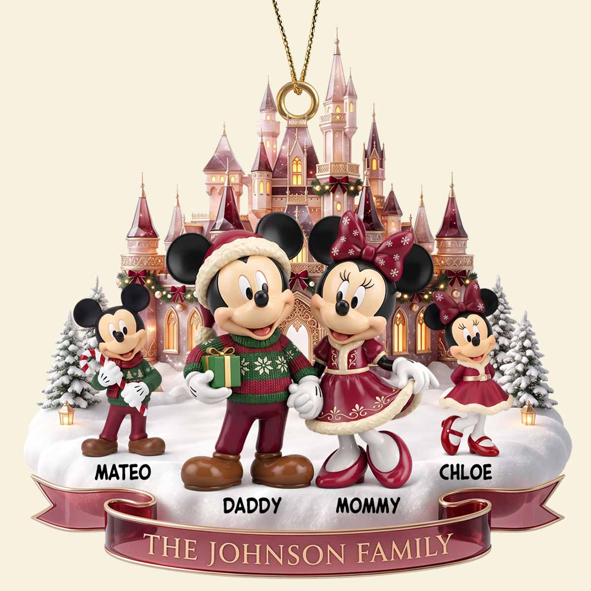 Cozy Christmas Family Ornament - Personalized Gifts For Family Christmas Ornament 02TODT030926