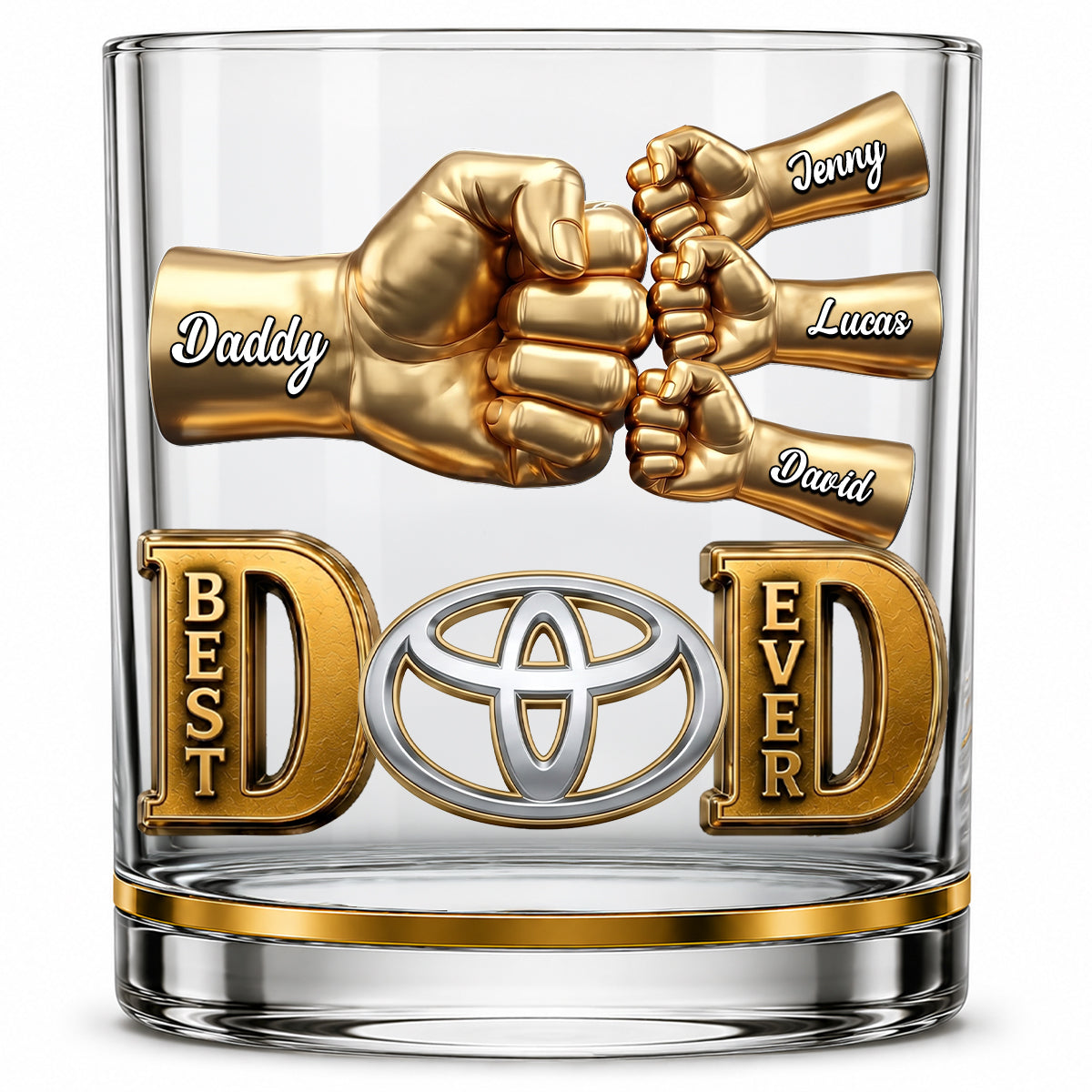 Best Dad Keepsake Glass Mug - Personalized Gifts For Dad 05NATN230526-Homacus