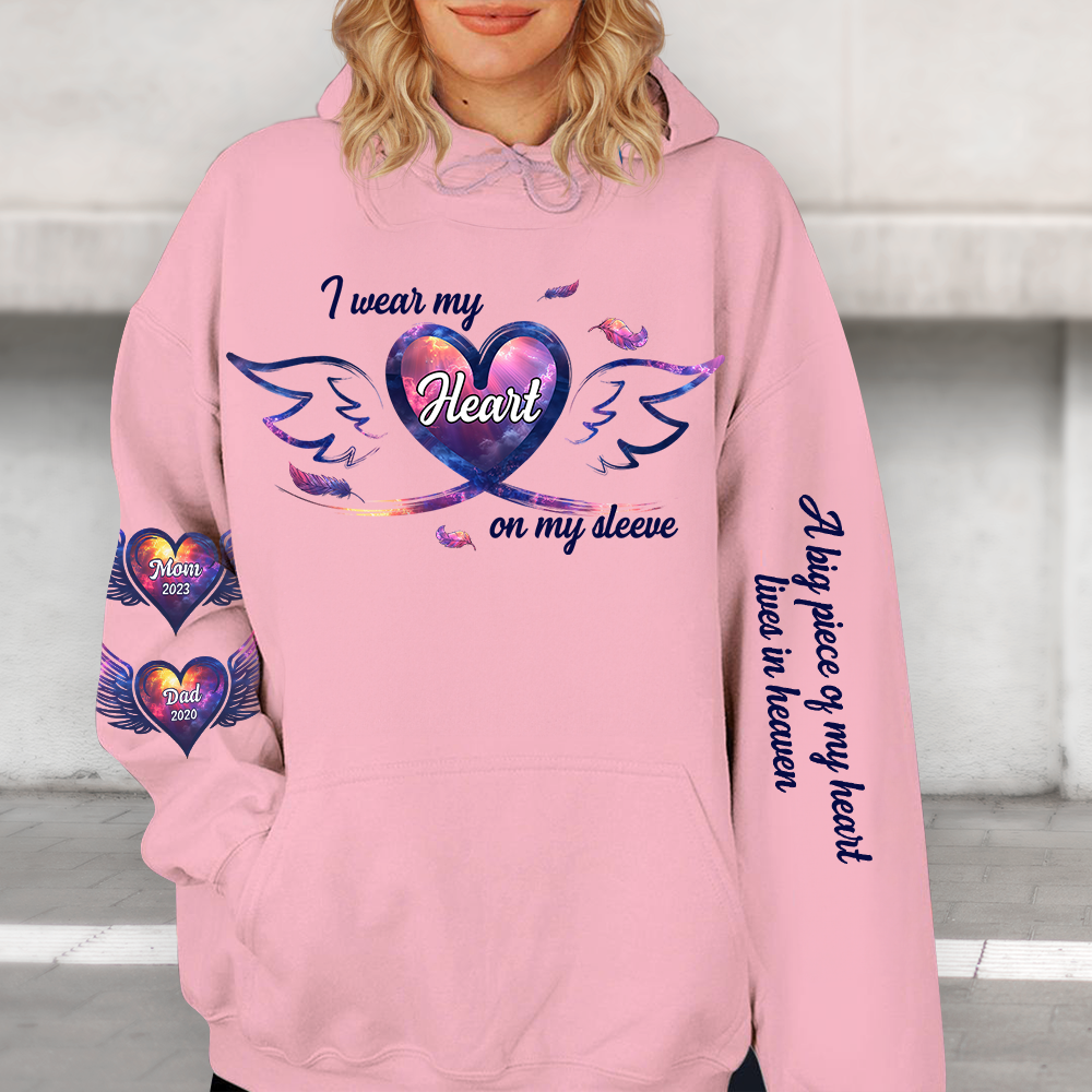 Personalized Memorial 3D Shirt 03xqpu050225 Wear My Heart On My Sleeve-Homacus