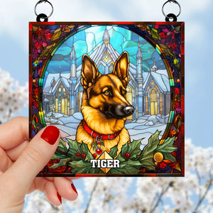 German Shepherd Dog Christmas Acrylic Suncatcher Ornament 01HUTN100924 Gifts For Dog Mom Or Dog Dad-Homacus