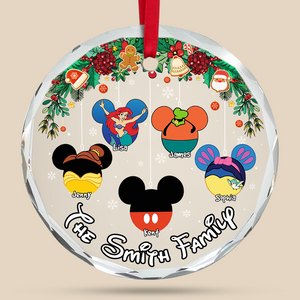 Family Ornament - Kids Mouse Ears - Personalized Gifts For Family-Homacus