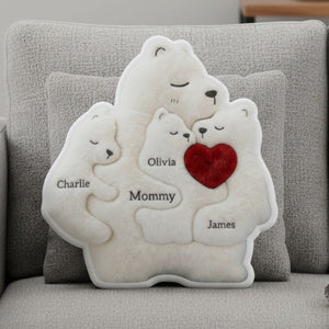 Nurturing Bear Mom Custom Shape Pillow - Personalized Gifts For Mom 01qhtn270226-Homacus