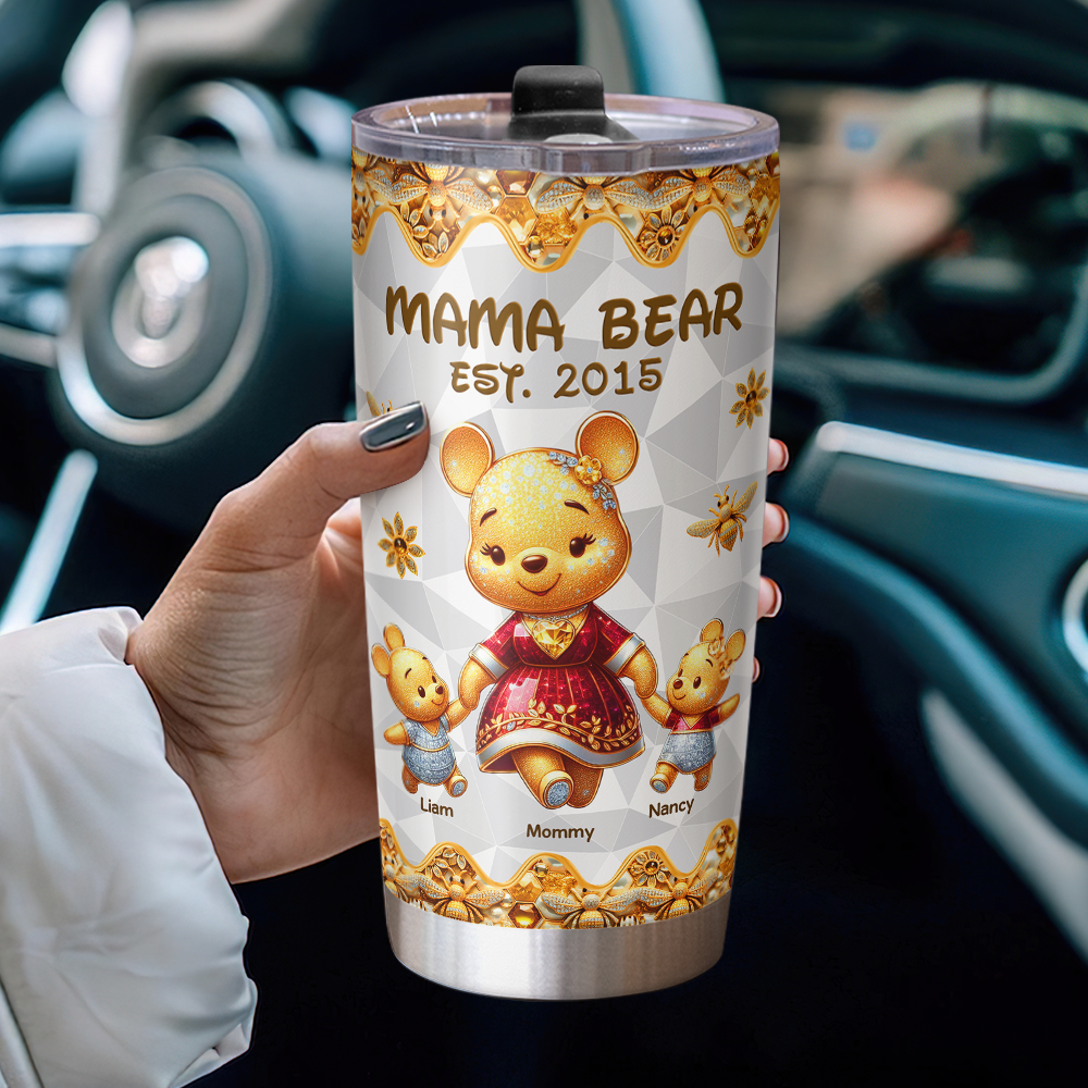 Mama Bear Tumbler - Personalized Gifts For Mom 01tgpu090425-Homacus