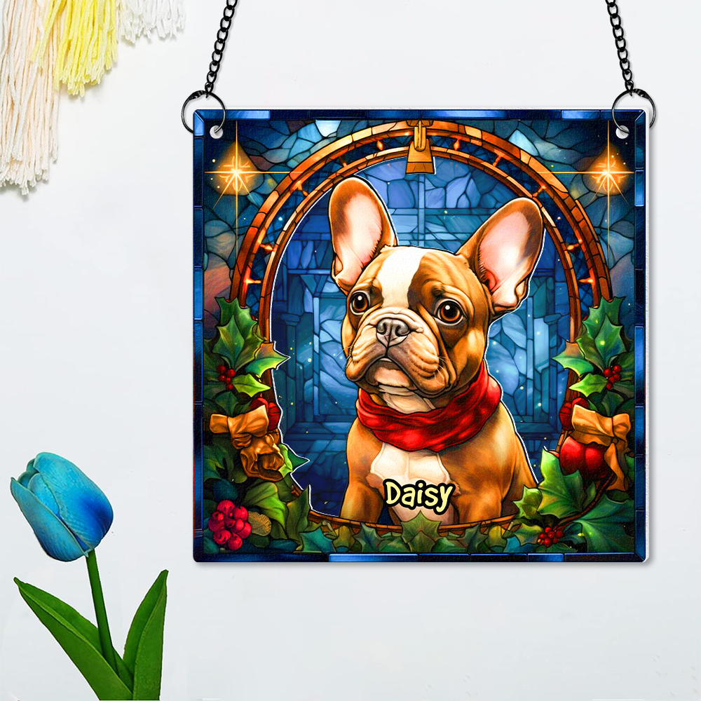 Personalized Christmas Gifts For Dog Lovers Suncatcher Ornament French Bulldog 03hupu100924-Homacus