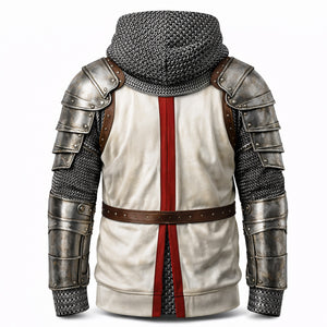 Knights Templar & Jesus 3D Hoodie - Personalized Gifts For Christians Warrior 01hutn271225-Homacus