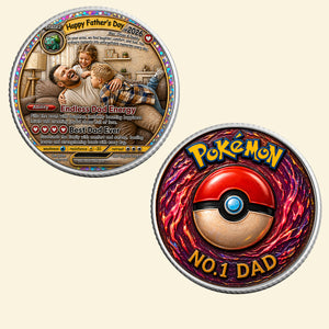 Endless Dad Energy Metal Coin Custom Photo Gifts For Dad 02TOTN250426-Homacus
