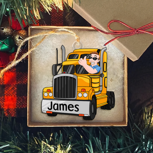 Personalized Gifts For Trucker Christmas Ornament 04acpu111124hg-Homacus