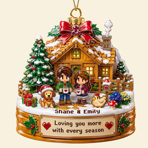Pixel Farm Couple Acrylic Ornament - Custom Photo Christmas Gifts For Couple 04qhdt280826-Homacus