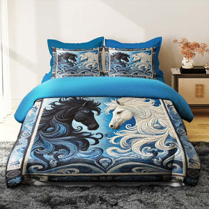 Personalized Horse Couple Quilt Bedding Set Special Line 02xqtn150125-Homacus