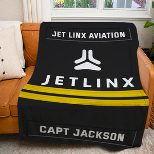 Personalized Gift For Pilot Blanket, Custom Rank & Airline Logo Blanket 01qhqn091124-Homacus