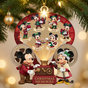 Holiday Mouse Family - Personalized Christmas Ornament 02hadt010826-Homacus