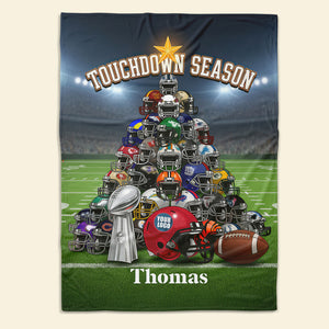Touchdown Season Blanket Personalized Gifts For Fans 06HUDT071025