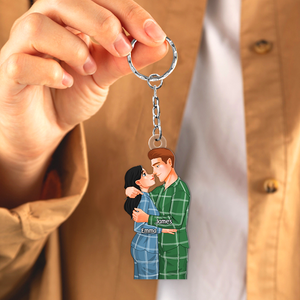 Personalized Gifts For Couple Keychain Romance Couple 021ACPU111124DA-Homacus