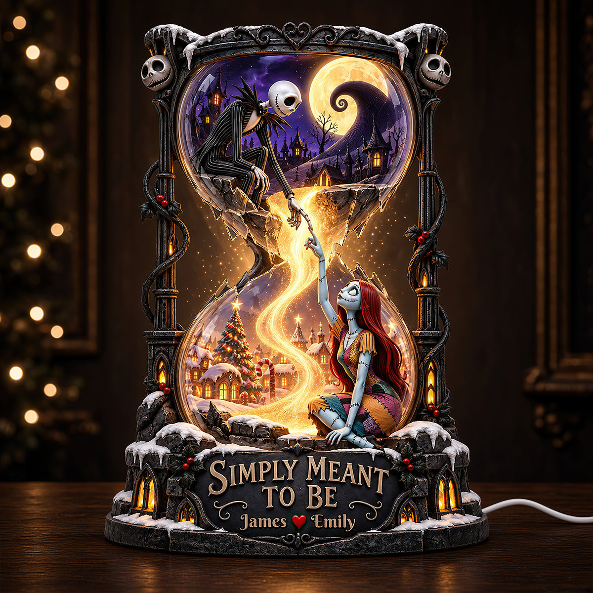 Gothic-Style Hourglass Acrylic Light Box - Personalized Christmas Gifts For Couples 07hadt241026-Homacus