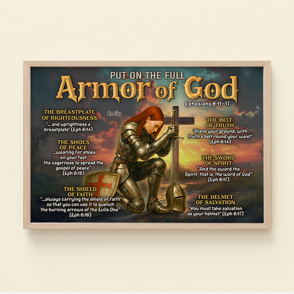 Kneeling Knight Canvas Print - Personalized Gifts For Jesus Lovers 01hupu100625-Homacus