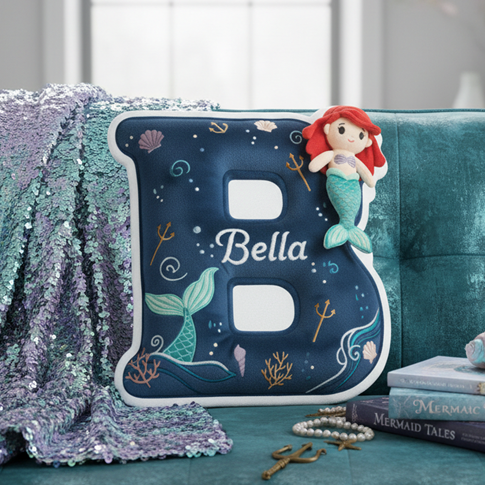 Ocean Alphabet Custom Shaped Pillow - Personalized Gifts For Kid 03kita191225-Homacus
