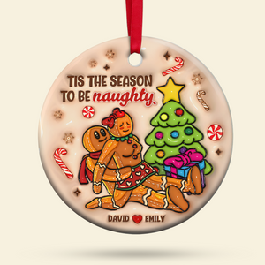 Personalized Gifts For Couple Gingerbread Naughty Ornament 01OHPU311024-Homacus