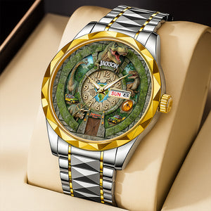 Adventure Stainless Steel Men's Watch Personalized Gifts For Him 04HUMG260126-Homacus