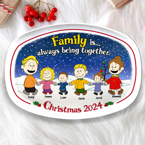 Personalized Gifts For Family Christmas Plate 03HUPU151124DA-Homacus