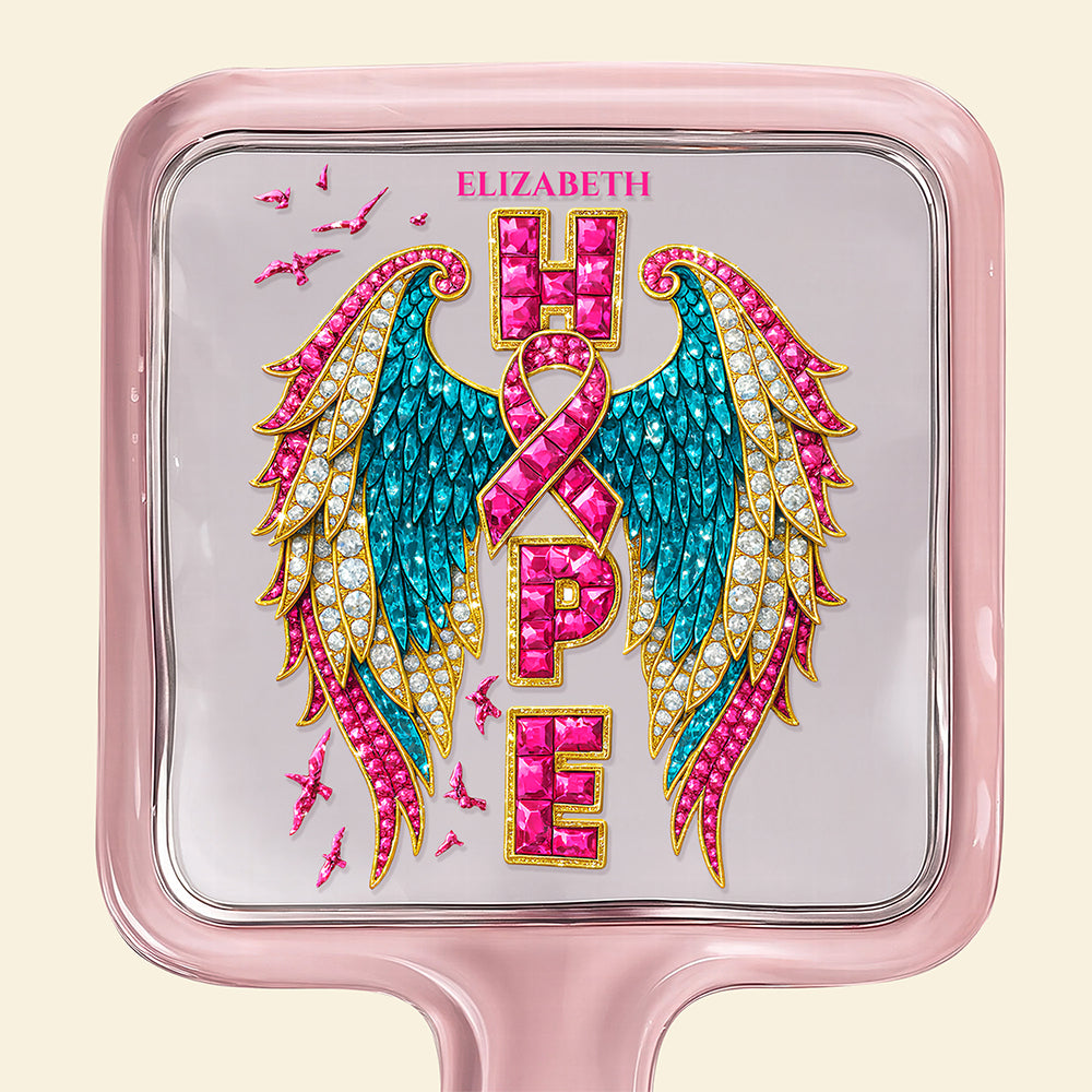 Ribbon Awareness Handheld Mirror - Personalized Gifts 01HUDT081225-Homacus