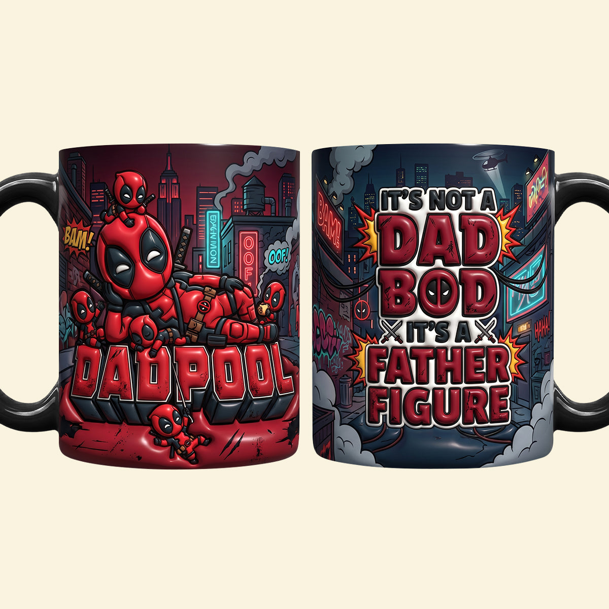 Hero Dad Bod Accent Mug - Personalized Gifts For Dad 02NATN060526-Homacus