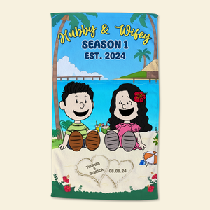 Personalized Gifts For Couple Beach Towel 06topu080125pa-Homacus