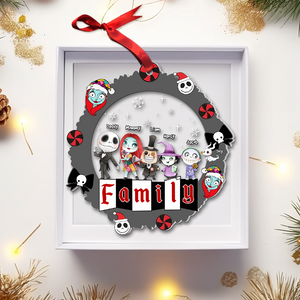 Personalized Gift For Family Ornament, Horror Christmas Family 01KAPU091124-Homacus