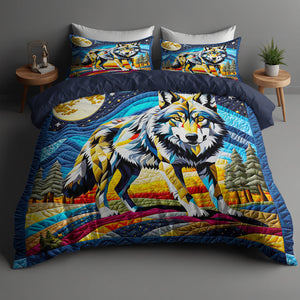 Wolf Quilt Bed Set Gifts For Wolf Lovers 04HUDT200125-Homacus