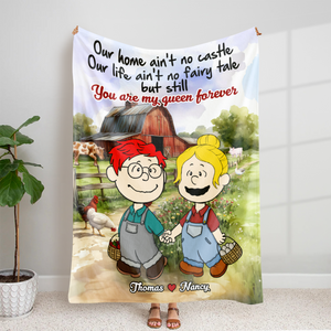 Personalized Gifts For Farmer Couple Blanket 01qhpu130125hg You're My Queen/King-Homacus