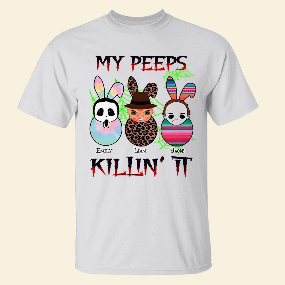 Personalized Gifts For Family Shirt My Peeps Killin It 01KAPU210224-Homacus