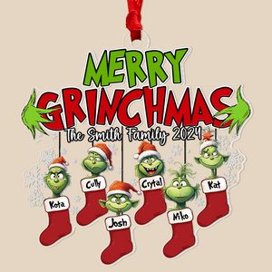 Merry Monster Family Personalized Socks Ornament-Homacus