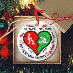 Personalized Gifts For Naughty Couple Ceramic Ornament 02ohtn161024-Homacus