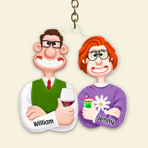 Personalized Gifts For Couple Keychain 061ACPU121124PA-Homacus