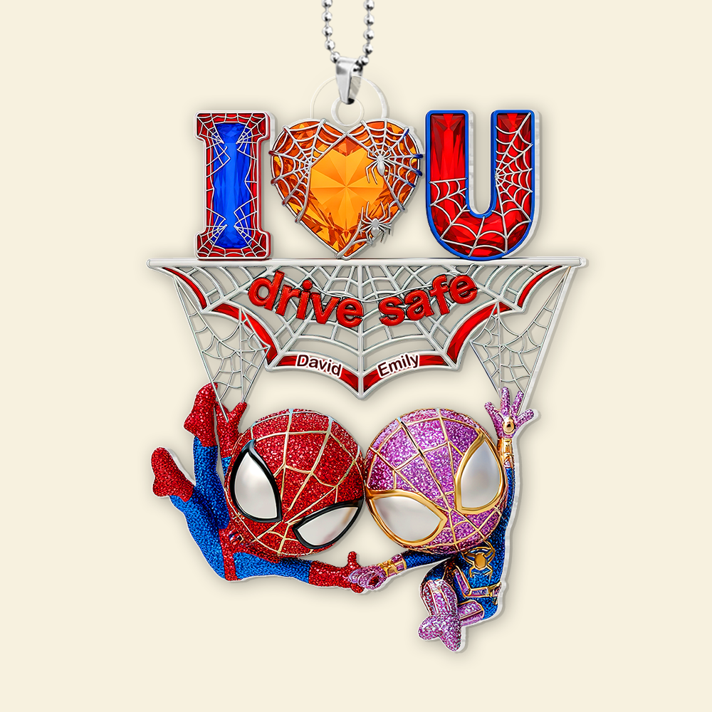 Wall-Crawler Couple Car Ornament - Personalized Gifts For Couple 06tgpu110625-Homacus