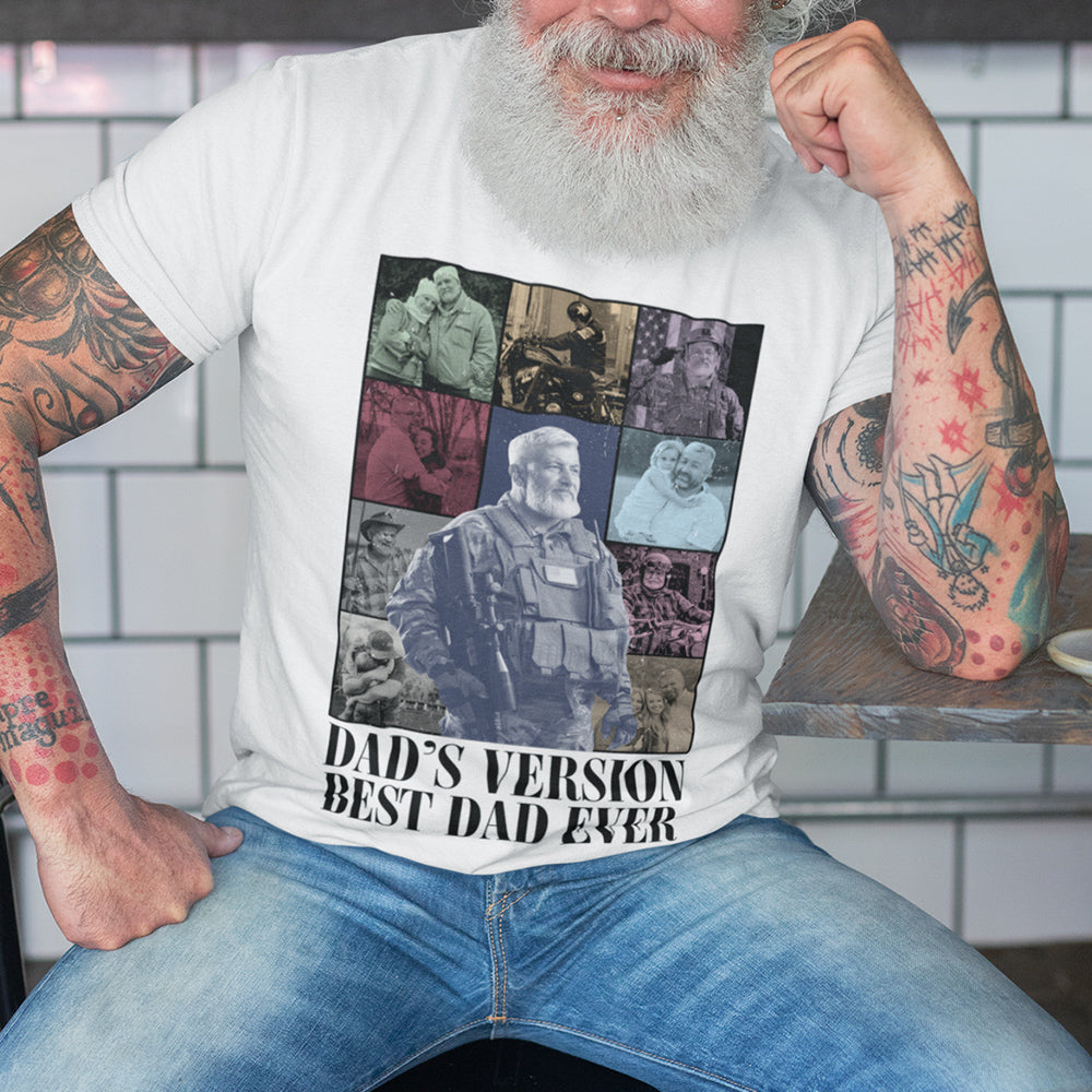 Custom Photo Gifts For Dad Shirt Dad's Version Best Dad Ever 032HUTN290124-Homacus
