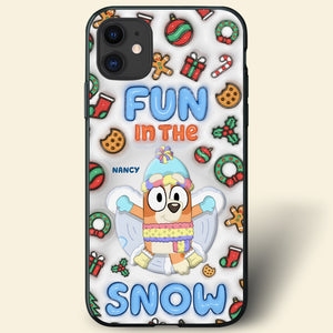 Personalized Gifts For Cartoon Fan Phone Case, Fun In The Snow 02KAPU160724-Homacus