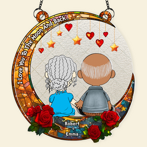 Personalized Gifts For Couple Suncatcher Ornament Cartoon Couple 01xqpu051224hg-Homacus