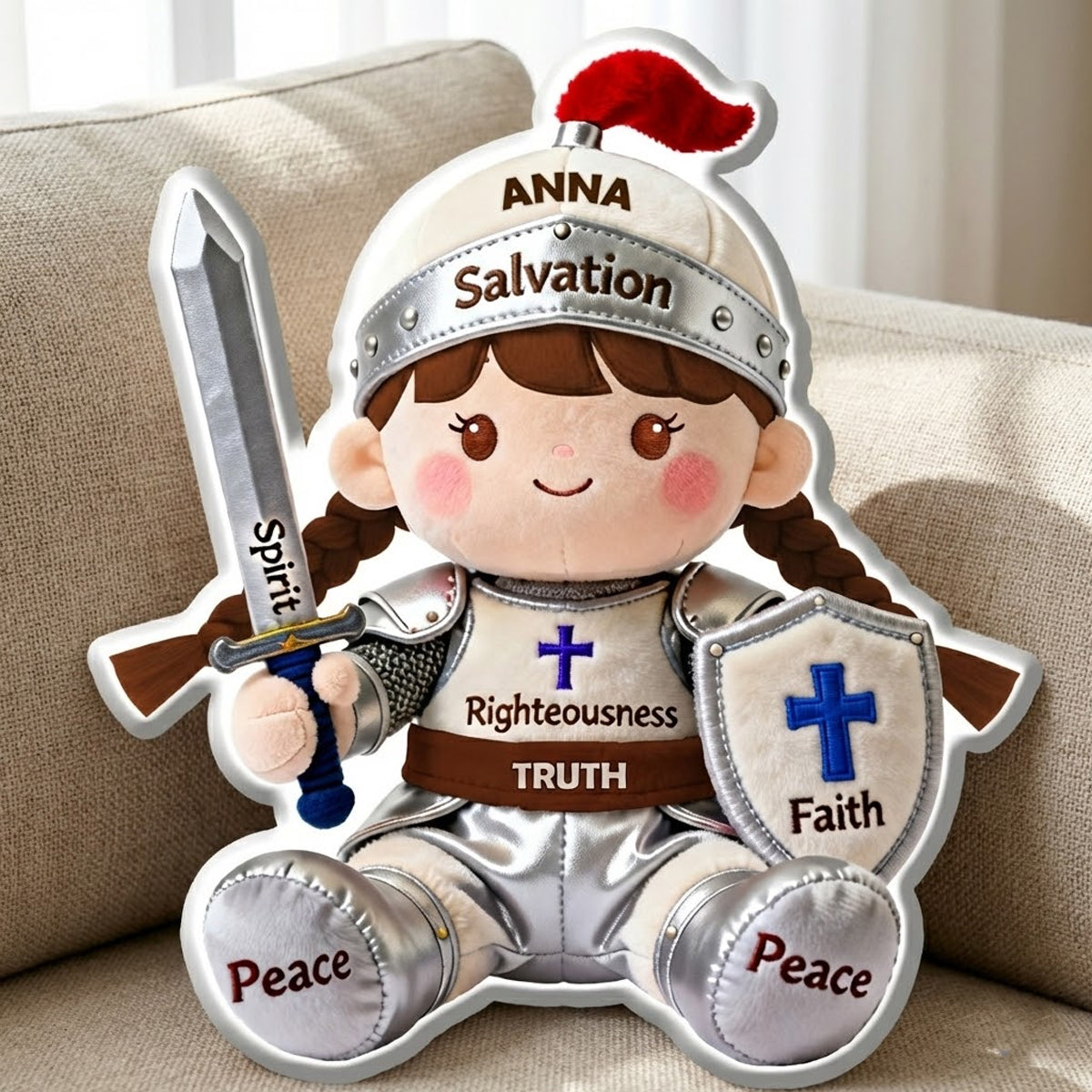 Personalized Gifts For Christian Knights Shaped Pillow 01natn311225-Homacus