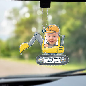 Custom Photo Gifts For Dad Car Ornament I Need You-Homacus