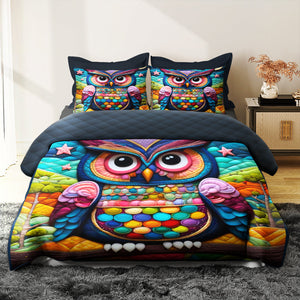 Personalized Owl Quilt Bed Set 04hutn200125-Homacus