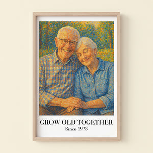 Pointillism Art Couple Poster Custom Photo Gifts For Couple 01OHDT230725-Homacus