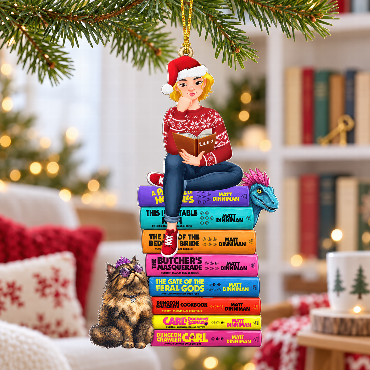 Mystical Bookish Adventure Ornament - Personalized Gift For Book Lovers 03HUQN081026PA-Homacus