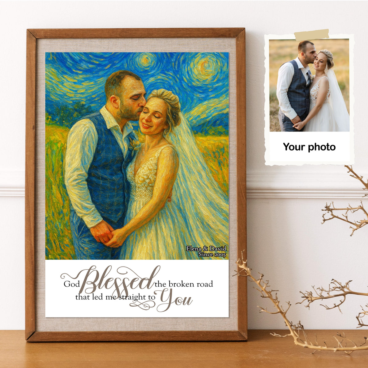 Art Style Couple Canvas Print - Custom Photo Gifts For Couple 01humg150725-Homacus