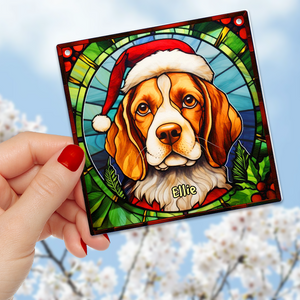 Personalized Christmas Gifts For Dog Lovers Suncatcher Ornament Beagle 04hupu100924-Homacus