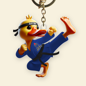 Personalized Gifts For Karateka Keychain Duck Karate 01ohpu201224-Homacus