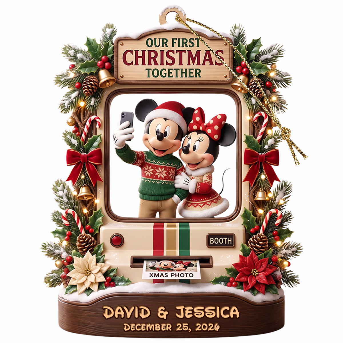 Our First Christmas Together Ornament - Personalized Gifts For Couple 07todt010826-Homacus