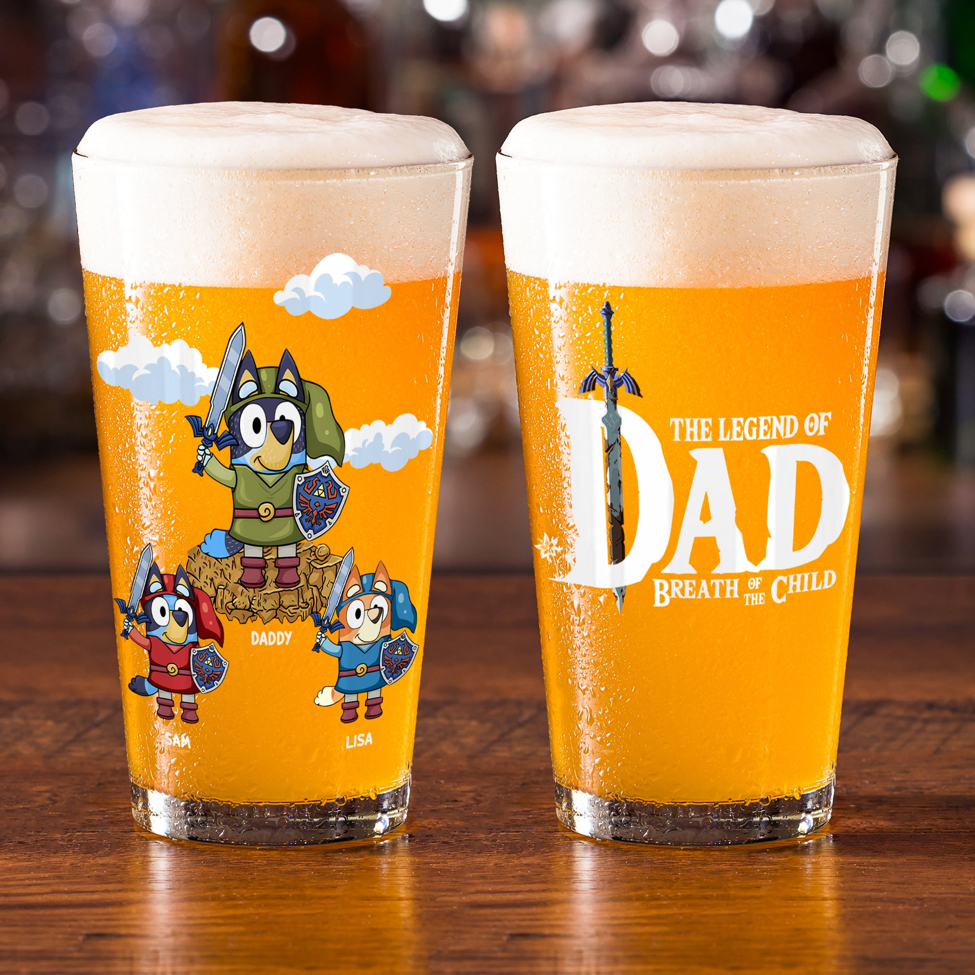 Personalized Gifts For Dad Beer Glass 03HTMH070524 Father's Day-Homacus